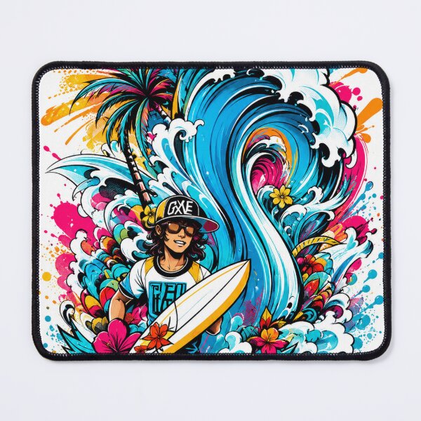 Item preview, Epic Surfer Riding Giant Ocean Wave Sunset Vibes designed and sold by allin14fun.