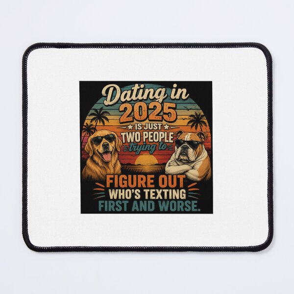 Item preview, “DatingRetro sunset golden retriever silhouette | A judgmental bulldog designed and sold by TheGiggleGrid.