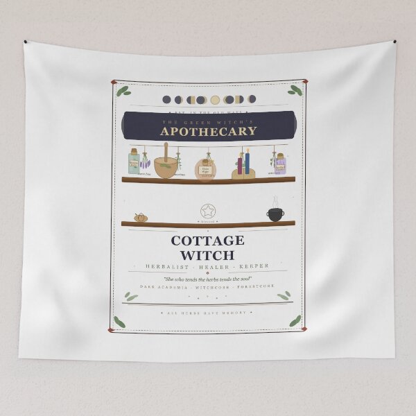 Item preview, Green Witch Apothecary — Cottage Witch Gift for Herbalists & Dark Academia Lovers designed and sold by Mega-Shopping.