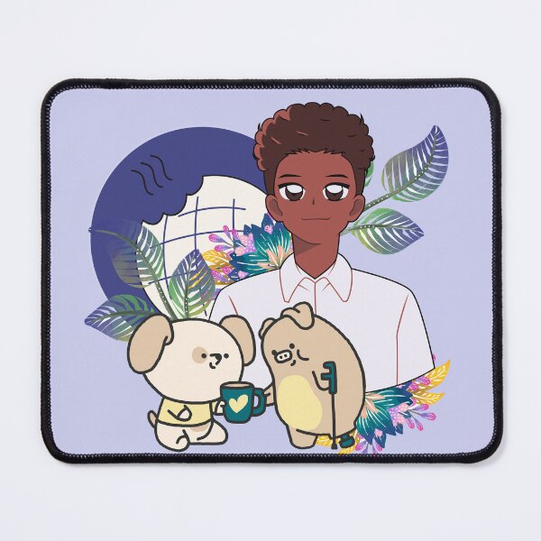 Item preview, Anime Boy and Animals with Crutch Art designed and sold by Kanniax.