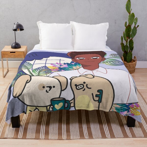 Item preview, Anime Boy and Animals with Crutch Art designed and sold by Kanniax.