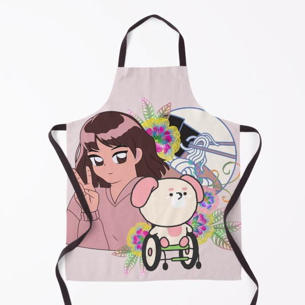 Item preview, Anime Girl Peace and Dog in Wheelchair Art designed and sold by Kanniax.