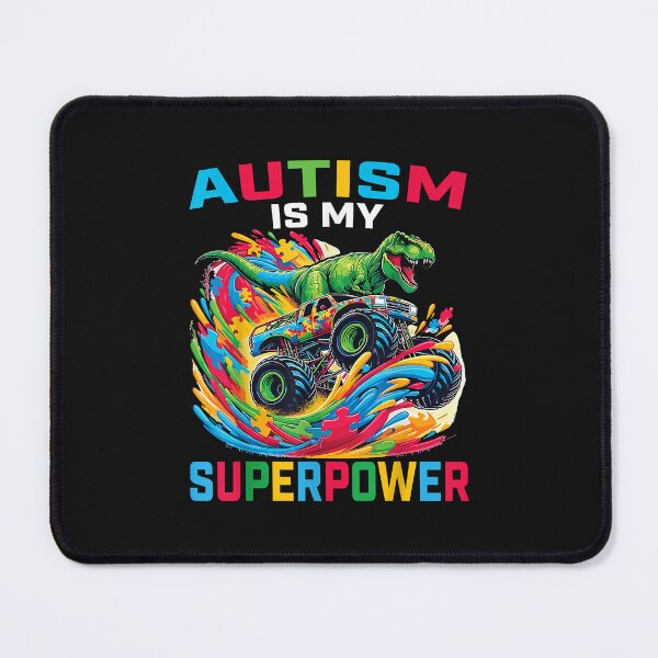 Item preview, Autism Is My Superpower Dino T Rex Monster Truck Kids Boys T designed and sold by mytvtoday2020.