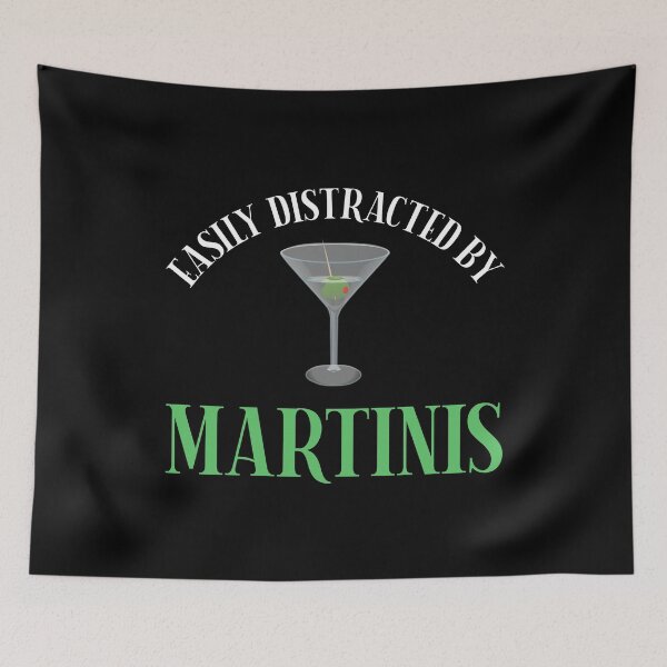Item preview, Easily Distracted By Martinis designed and sold by Cat Lady Designs.