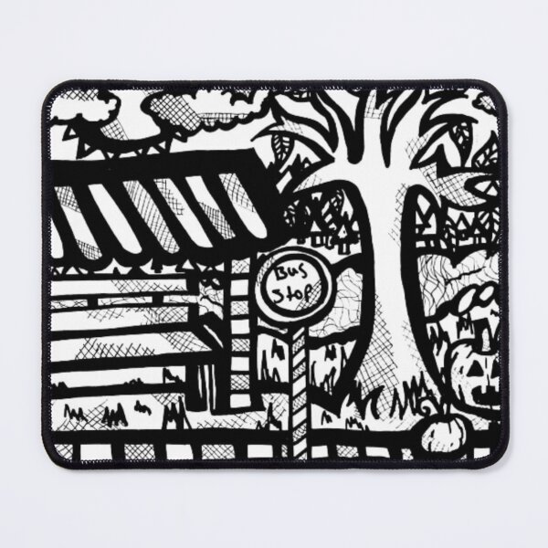 Item preview, Greyscale Fall Theme Bus Stop designed and sold by KayTurtless.
