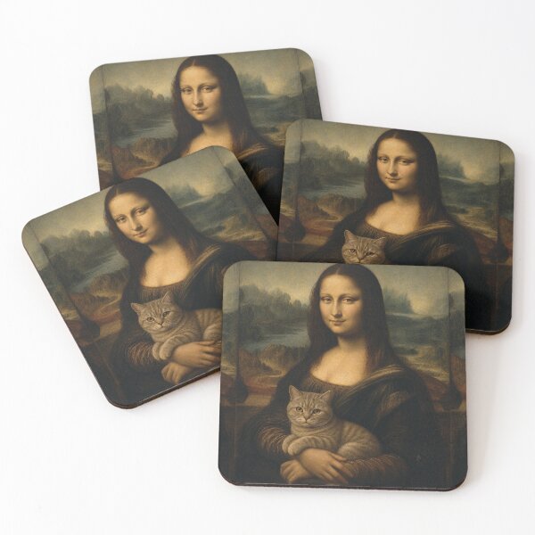 Item preview, Mona Lisa And Tabby Cat Friend - Funny Classical Painting Parody designed and sold by merchxwear.
