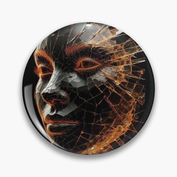 Item preview, Shattered Glass Face Futuristic Digital Art designed and sold by Silence has weight.
