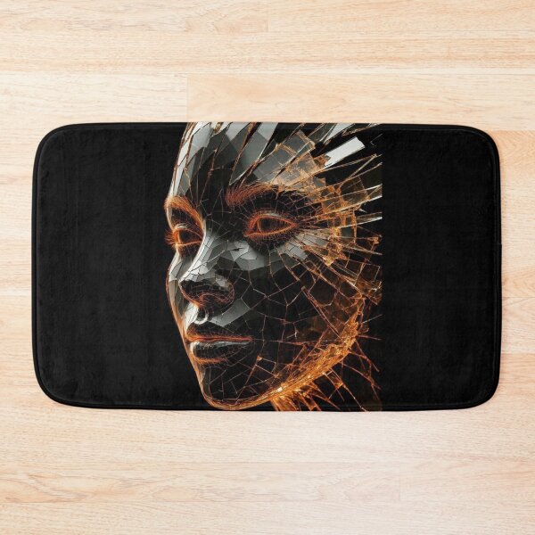 Item preview, Shattered Glass Face Futuristic Digital Art designed and sold by Silence has weight.