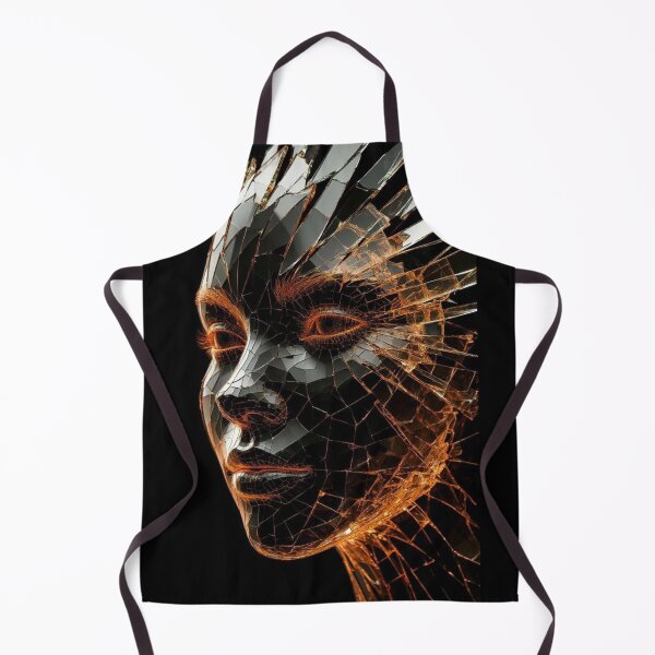 Item preview, Shattered Glass Face Futuristic Digital Art designed and sold by Silence has weight.
