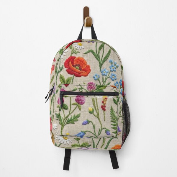 Item preview, Hand Embroidered Wildflower Meadow Pattern designed and sold by FashioonTrends.