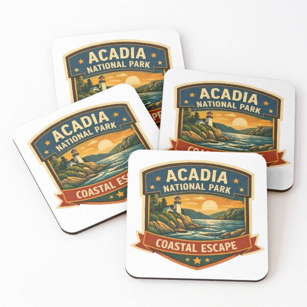 Item preview, Acadia National Park Coastal Escape - Vintage Lighthouse Travel Poster Art designed and sold by SasquatchTrail.