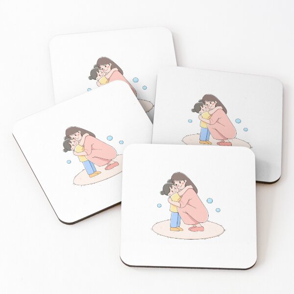 Item preview, Kawaii hug sticker tender moment illustration designed and sold by YallaCreative13.