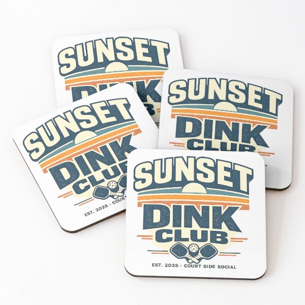 Item preview, Sunset Dink Club Pickleball Social Club Shirt | Court Side Vintage Design designed and sold by The Daily Goods.