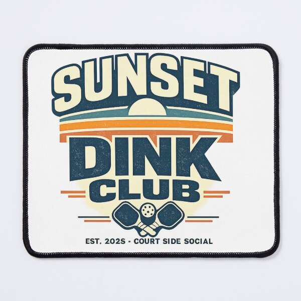 Item preview, Sunset Dink Club Pickleball Social Club Shirt | Court Side Vintage Design designed and sold by The Daily Goods.