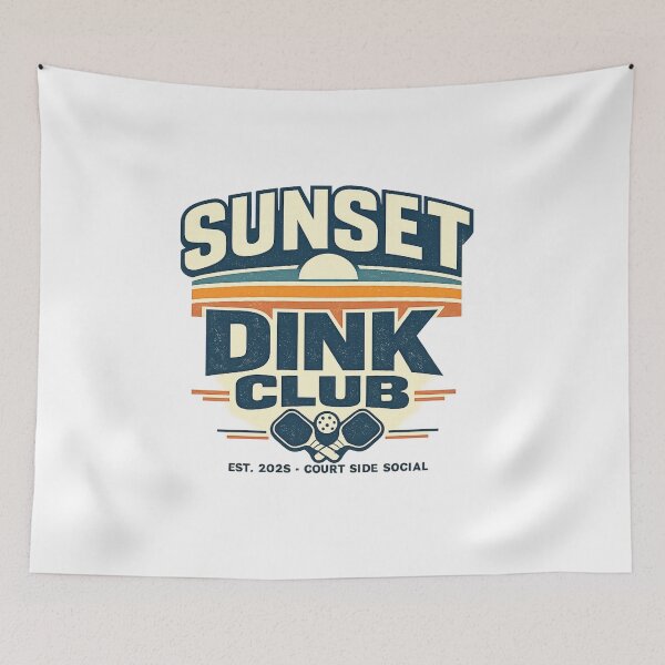 Item preview, Sunset Dink Club Pickleball Social Club Shirt | Court Side Vintage Design designed and sold by The Daily Goods.
