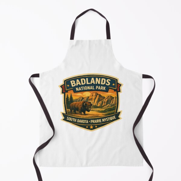 Item preview, Badlands National Park South Dakota - Vintage Bison Prairie Mystique Art designed and sold by SasquatchTrail.