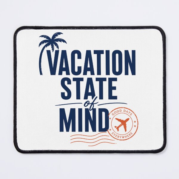 Item preview, Vacation State of Mind — Coastal Travel Typography Art Print designed and sold by AFlair4It.