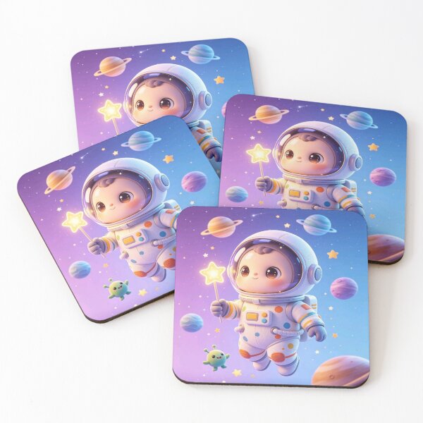 Item preview, Cute Baby Astronaut in Space – Magical Cosmic Adventure designed and sold by TeyArtWork.