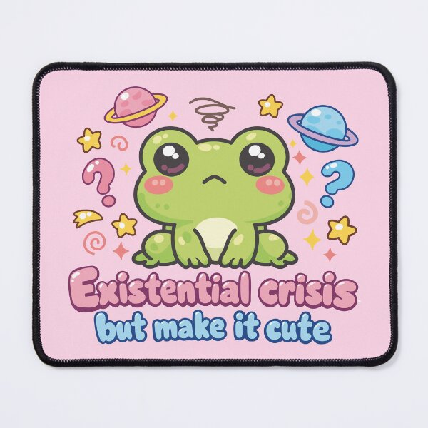 Item preview, Existential Crisis Frog Sticker | Existential Crisis But Make It Cute | Funny Anxiety Meme designed and sold by Kutiefy-shop.