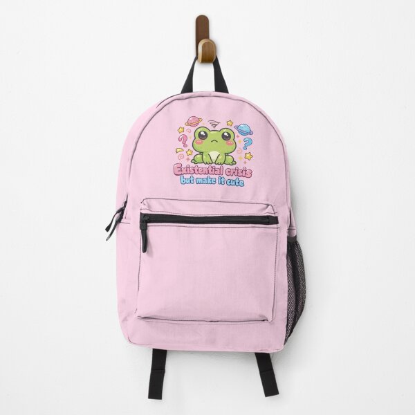Item preview, Existential Crisis Frog Sticker | Existential Crisis But Make It Cute | Funny Anxiety Meme designed and sold by Kutiefy-shop.