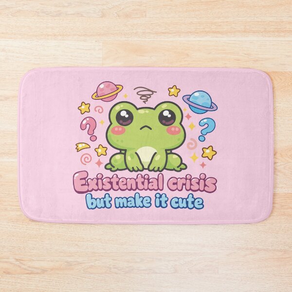 Item preview, Existential Crisis Frog Sticker | Existential Crisis But Make It Cute | Funny Anxiety Meme designed and sold by Kutiefy-shop.