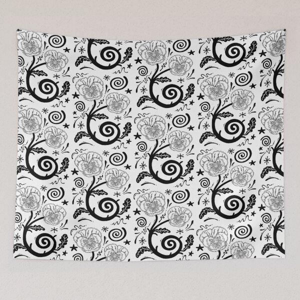 Item preview, Pansies Black & White designed and sold by Higher Light.