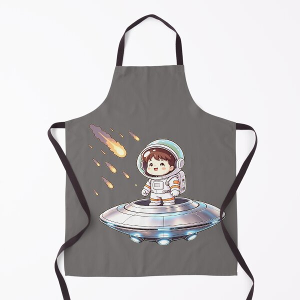 Item preview, Cute Astronaut Standing on flying saucer with Meteor Shower designed and sold by TeyArtWork.