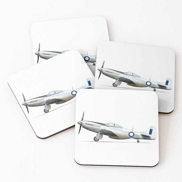 Item preview, NORTH AMERICAN P-51 MUSTANG A68-1 RAAF 1945  designed and sold by Grubby Fingers Aircraft Illustration.
