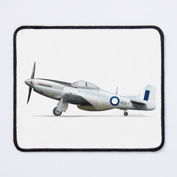 Item preview, NORTH AMERICAN P-51 MUSTANG A68-1 RAAF 1945 designed and sold by Grubby Fingers Aircraft Illustration.