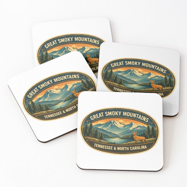 Item preview, Great Smoky Mountains National Park - Vintage Tennessee North Carolina Travel Art designed and sold by SasquatchTrail.