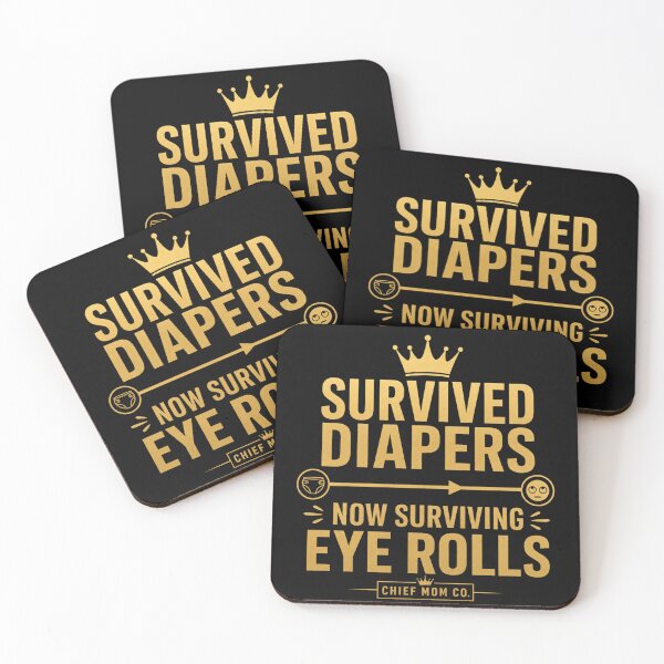 Item preview, Survived Diapers Now Surviving Eye Rolls Funny Mom Of Teens Gift designed and sold by ChiefMomCo.
