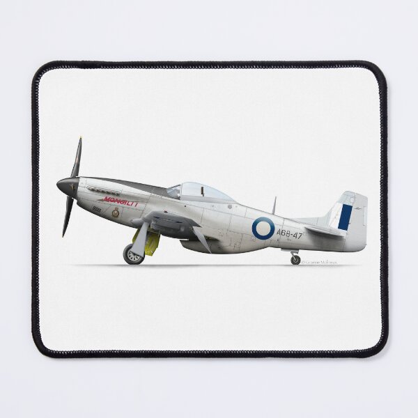 Item preview, NORTH AMERICAN P-51 MUSTANG A68-47 MONGILI I  1947 designed and sold by Grubby Fingers Aircraft Illustration.