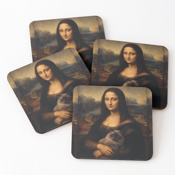 Item preview, Mona Lisa And Ragdoll Cat Friend - Funny Classical Painting Parody designed and sold by merchxwear.