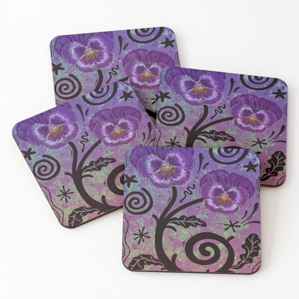Item preview, Purple Pansies  designed and sold by Higher Light.