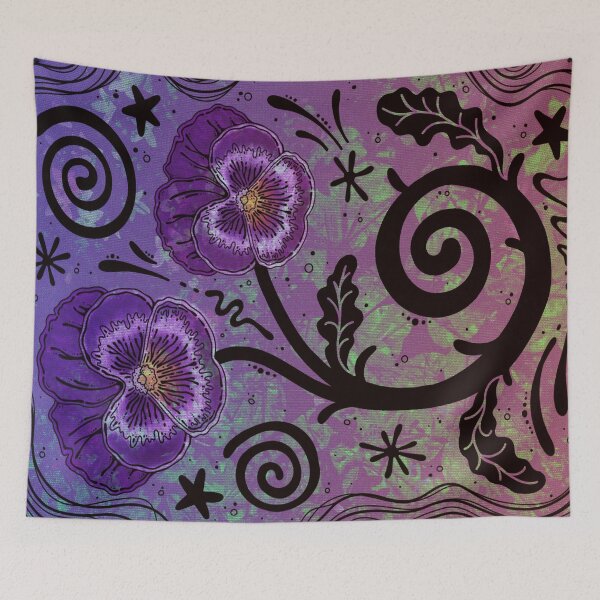 Item preview, Purple Pansies  designed and sold by Higher Light.