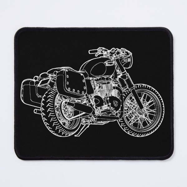 Item preview, Triumph Bonneville Café Racer – Vintage Line Art Motorcycle Illustration Fan Art designed and sold by Stinky Lincy's Apparel Company.