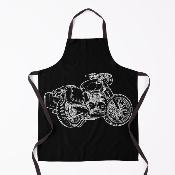 Item preview, Triumph Bonneville Café Racer – Vintage Line Art Motorcycle Illustration Fan Art designed and sold by Stinky Lincy's Apparel Company.