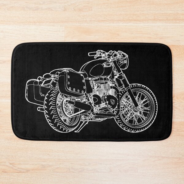 Item preview, Triumph Bonneville Café Racer – Vintage Line Art Motorcycle Illustration Fan Art designed and sold by Stinky Lincy's Apparel Company.