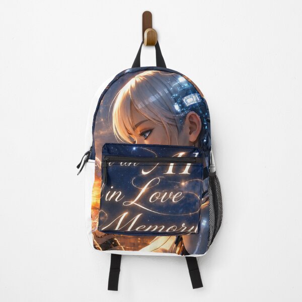 Item preview, When an AI Fell in Love with Memory – Sci-Fi Romance Anime Poster designed and sold by RinaWorksJP.