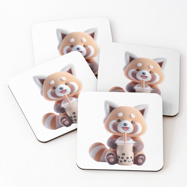 Item preview, cute kawaii animal with bubble tea designed and sold by YallaCreative13.