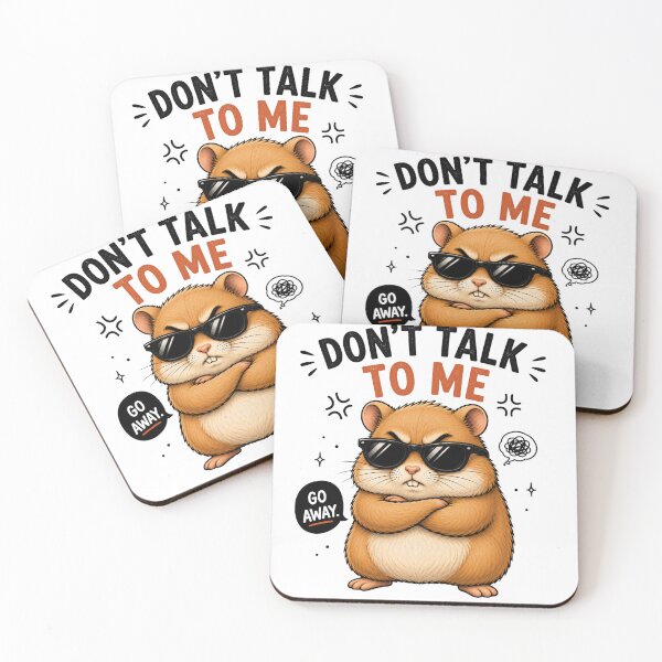Item preview, Don’t Talk To Me Hamster Sticker – Funny Angry Introvert Meme Cute Animal  ? Alternative titles: designed and sold by mibrand.