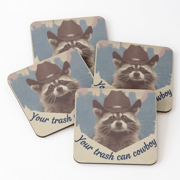 Item preview, Your trash cowboy cute raccoon designed and sold by Robo-Mart Smart Shopping.