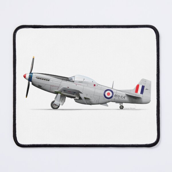 Artikelvorschau, NORTH AMERICAN AVIATION P-51 MUSTANG A68-104 VH-BOB 2023 entworfen und verkauft von Grubby Fingers Aircraft Illustration.