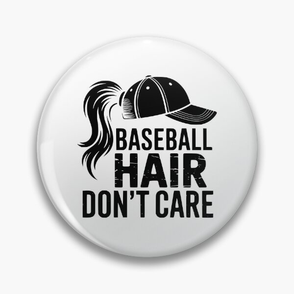 Item preview, Baseball Hair Don’t Care designed and sold by theartfulaspie.
