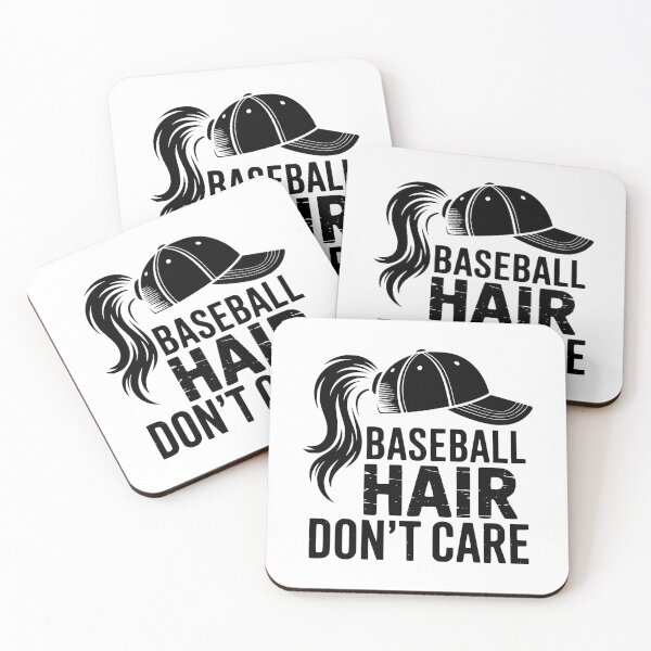 Item preview, Baseball Hair Don’t Care designed and sold by theartfulaspie.