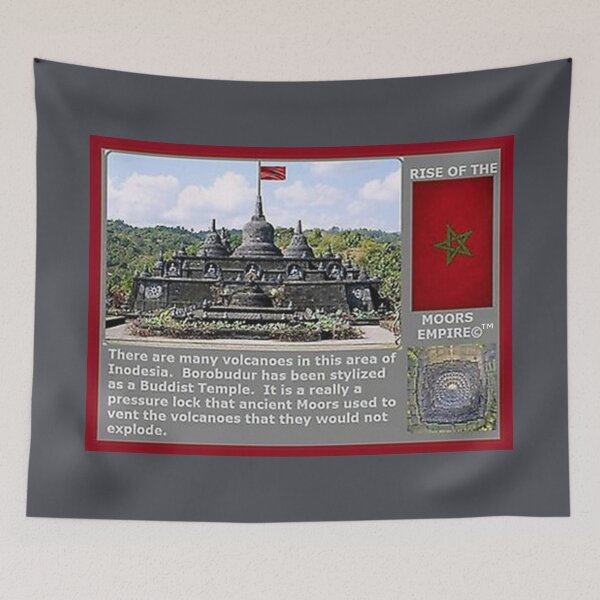 Item preview, Mu’ur (UM) Empire™ al-Benhadiel©™, Borobudur, Indonesia, gray background designed and sold by HardyKnitDesign.
