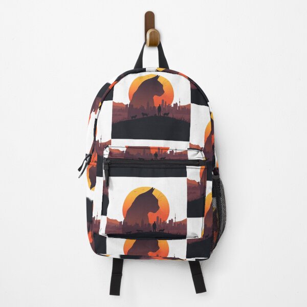 Item preview, Cat Silhouette Sunset Dog Walker City Skyline designed and sold by Common-Standard.