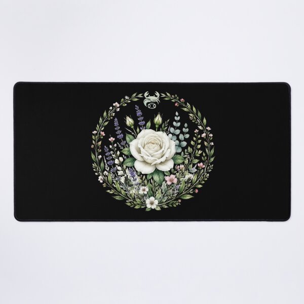Item preview, Cancer Celestial Botanical - White Rose Floral Wreath designed and sold by MoonSoul Studio.