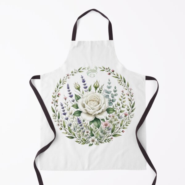 Item preview, Cancer Celestial Botanical - White Rose Floral Wreath designed and sold by MoonSoul Studio.