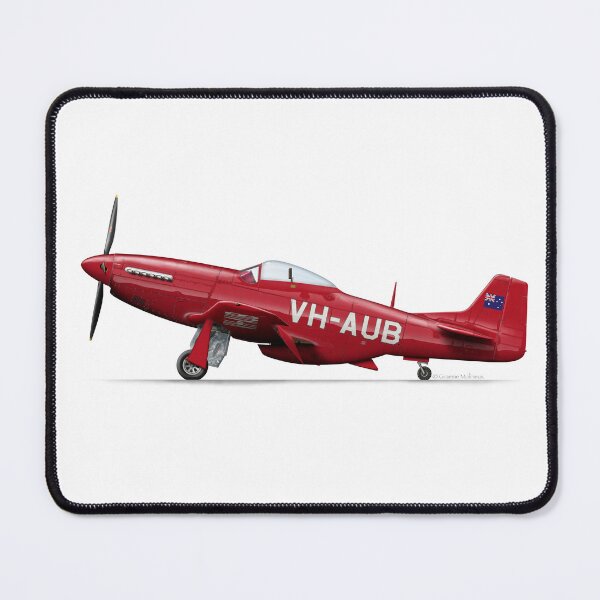Item preview, NORTH AMERICAN AVIATION P-51 Mustang A68-107 VH-AUB designed and sold by Grubby Fingers Aircraft Illustration.